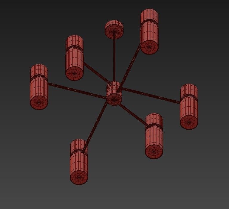 EDGAR gold chandelier 3D model_5