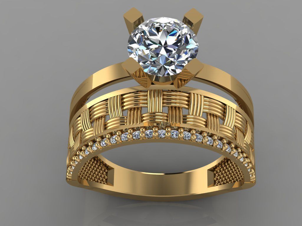 GC GOLD TW067- Diamond ring 3D print model_1