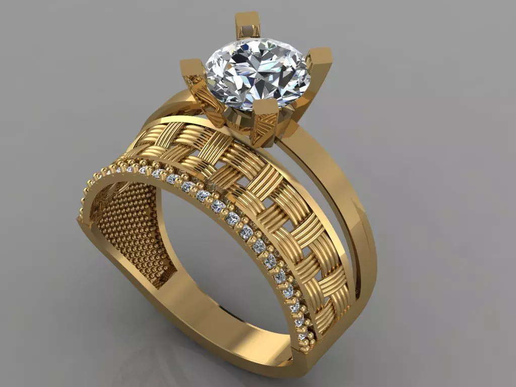 GC GOLD TW067- Diamond ring 3D print model_0