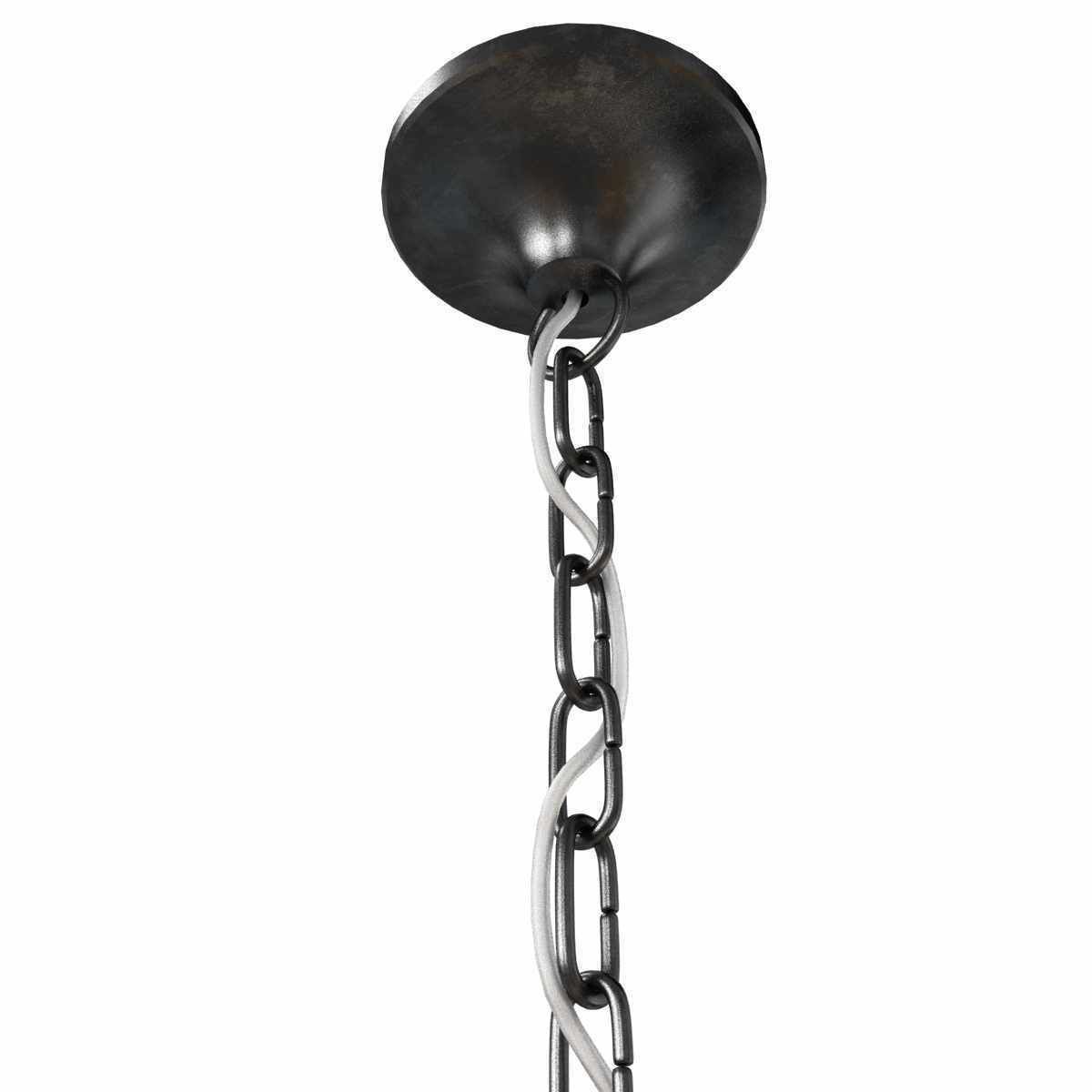 SWEDISH STYLE BRASS CHANDELIER 3d model 3D model_4