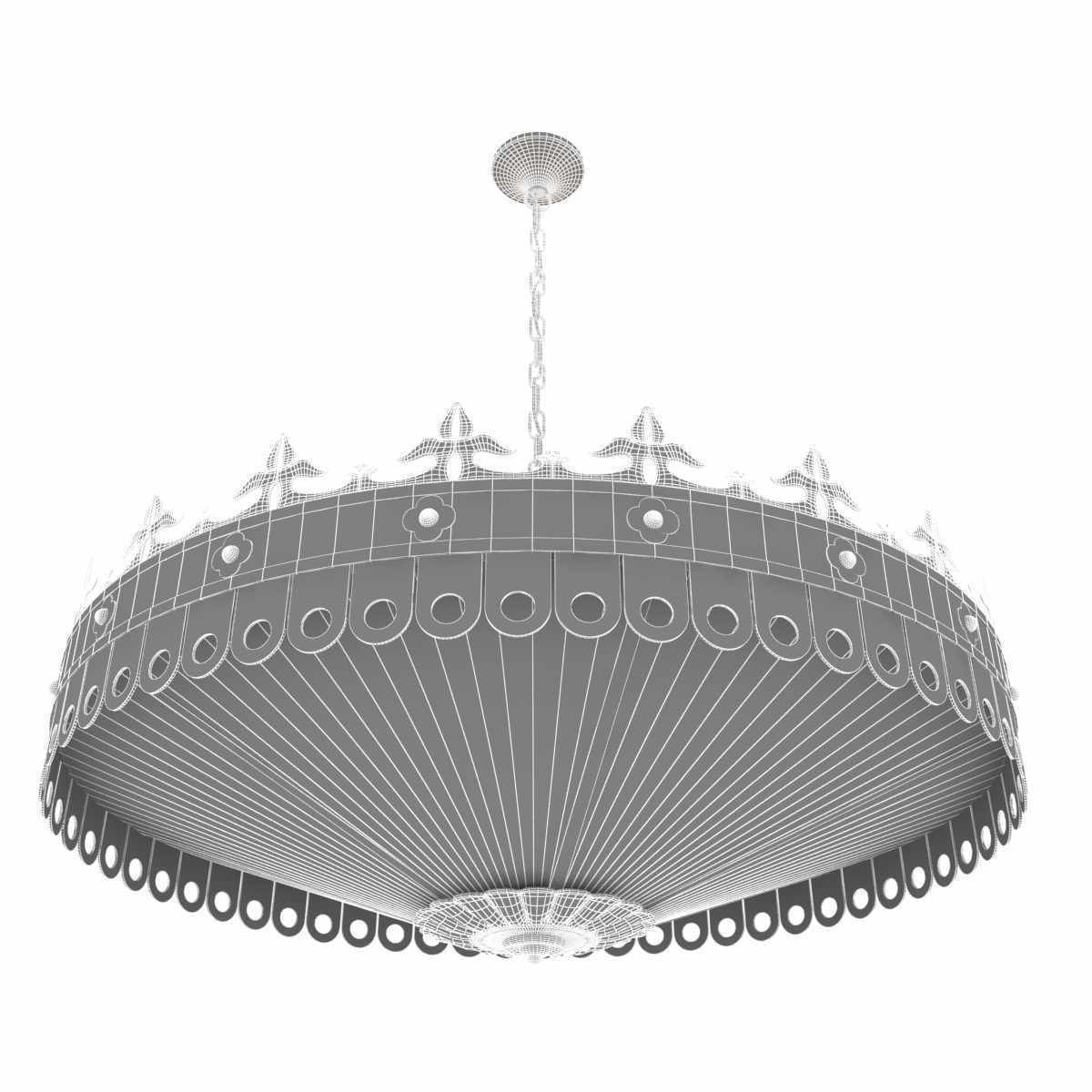 SWEDISH STYLE BRASS CHANDELIER 3d model 3D model_8