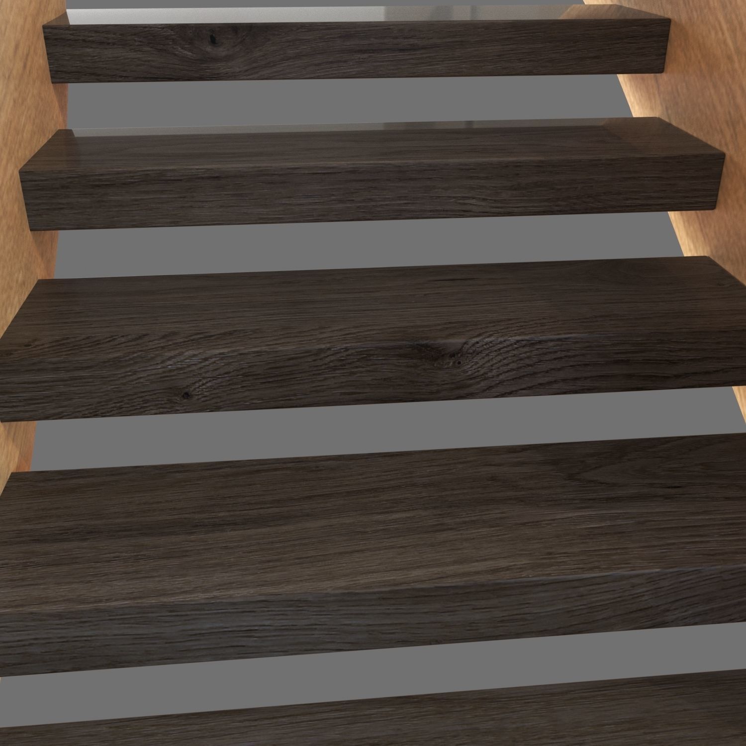 Wooden Spiral StairCase Free 3D model_2