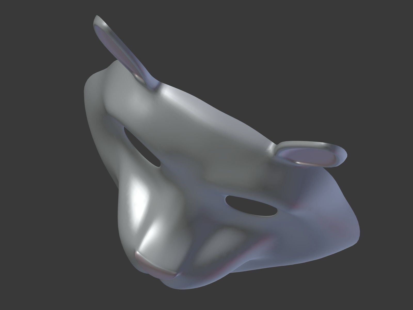 Rabbit Bunny Kids Mask Low-poly 3D model_13