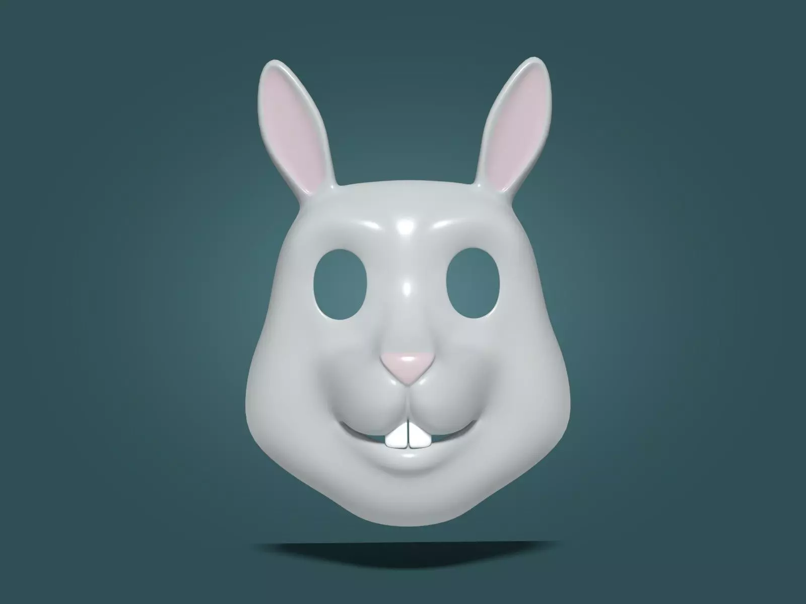 Rabbit Bunny Kids Mask Low-poly 3D model_0