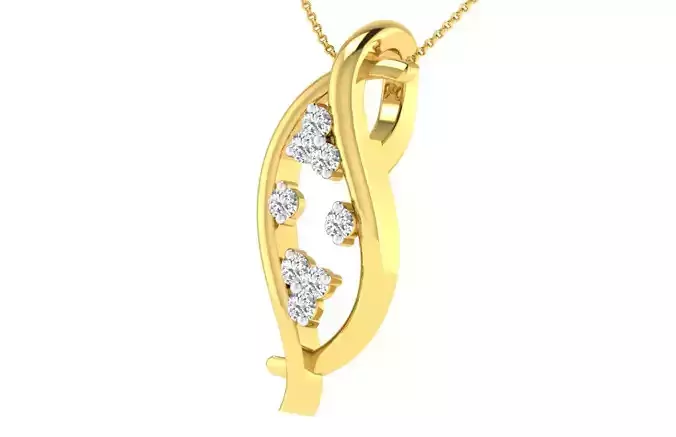 Women light weight pendant 3dm stl render detail 
