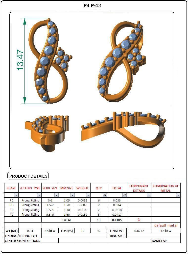 Women light weight pendant 3dm stl render detail  3D print model_4