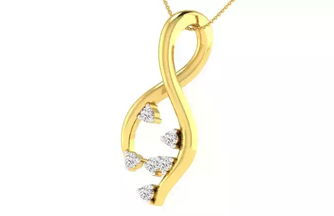 Women light weight pendant 3dm stl render detail 