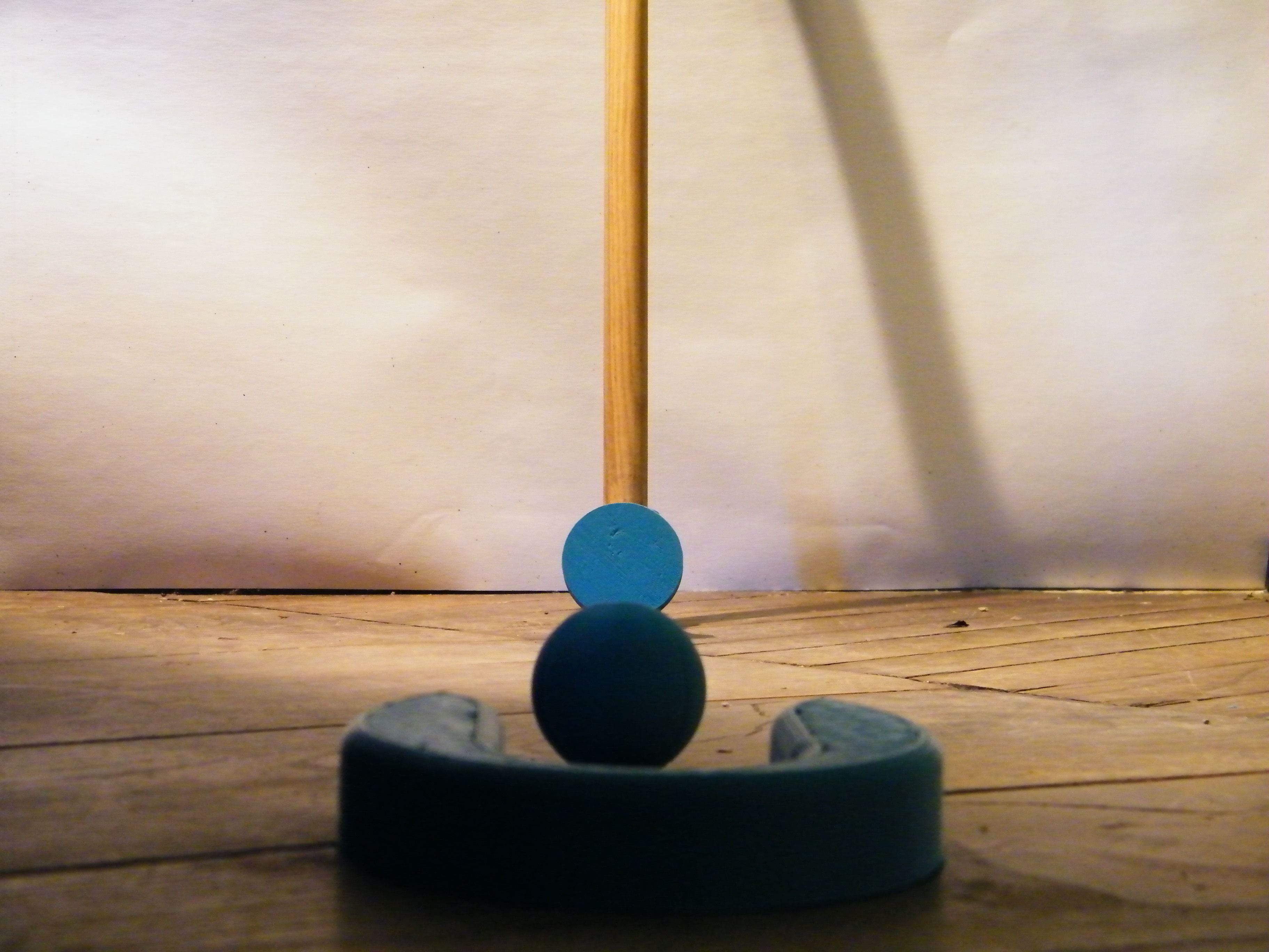 GOLF SET croquet stick with ball in middle 3D print model_2