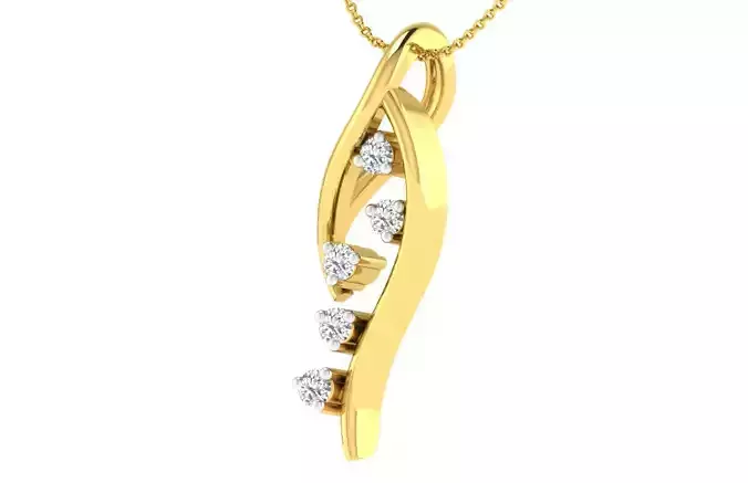 Women light weight pendant 3dm stl render detail 