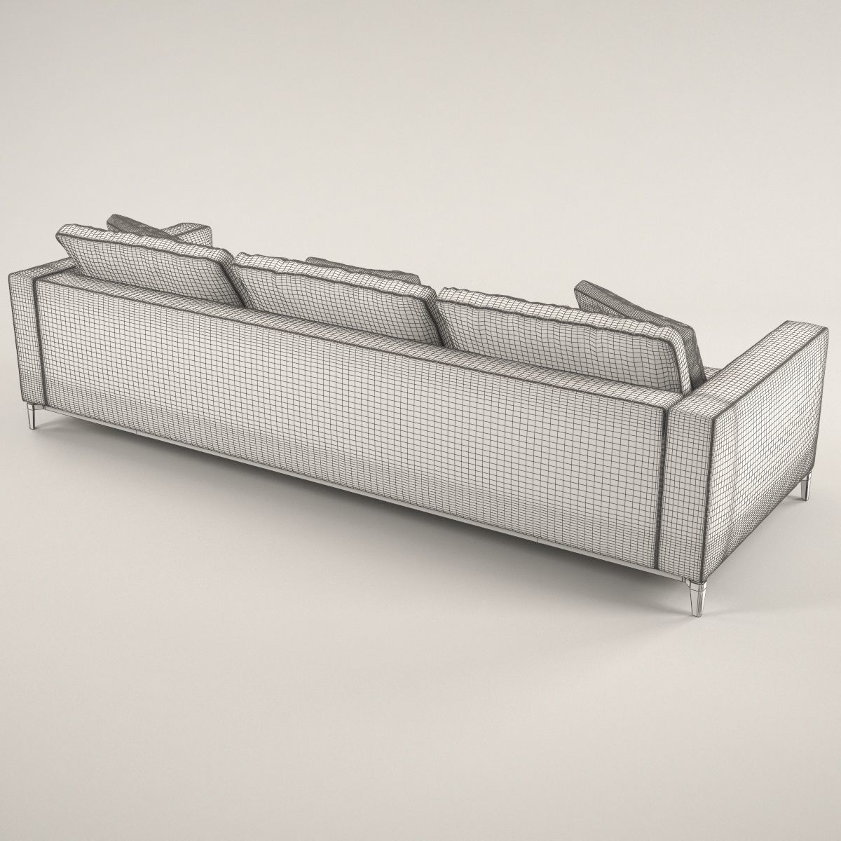 Silver sofa 3D model_7