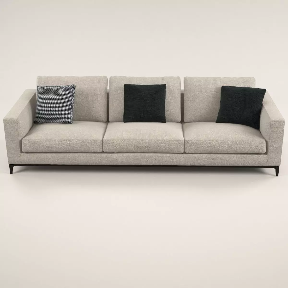 Silver sofa 3D model_0