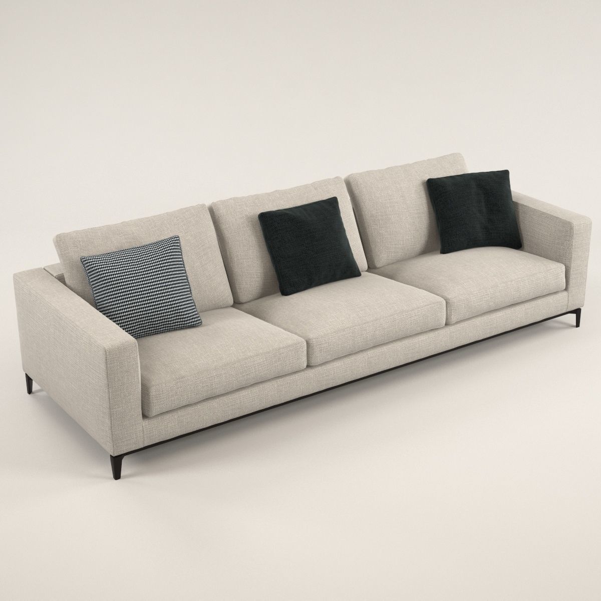 Silver sofa 3D model_2