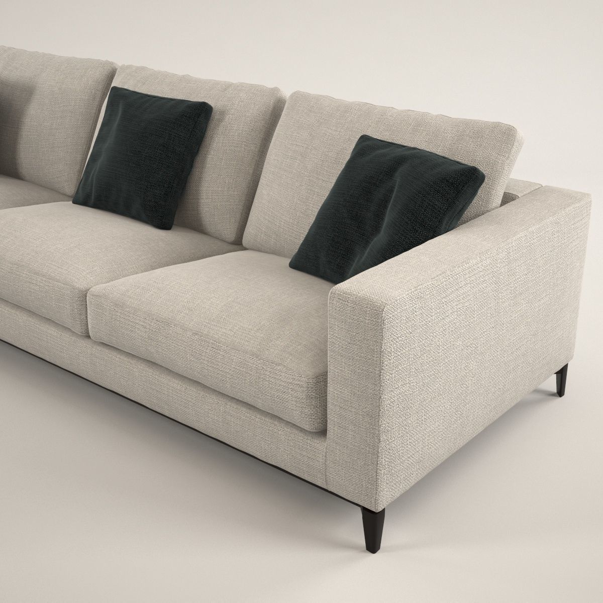 Silver sofa 3D model_3