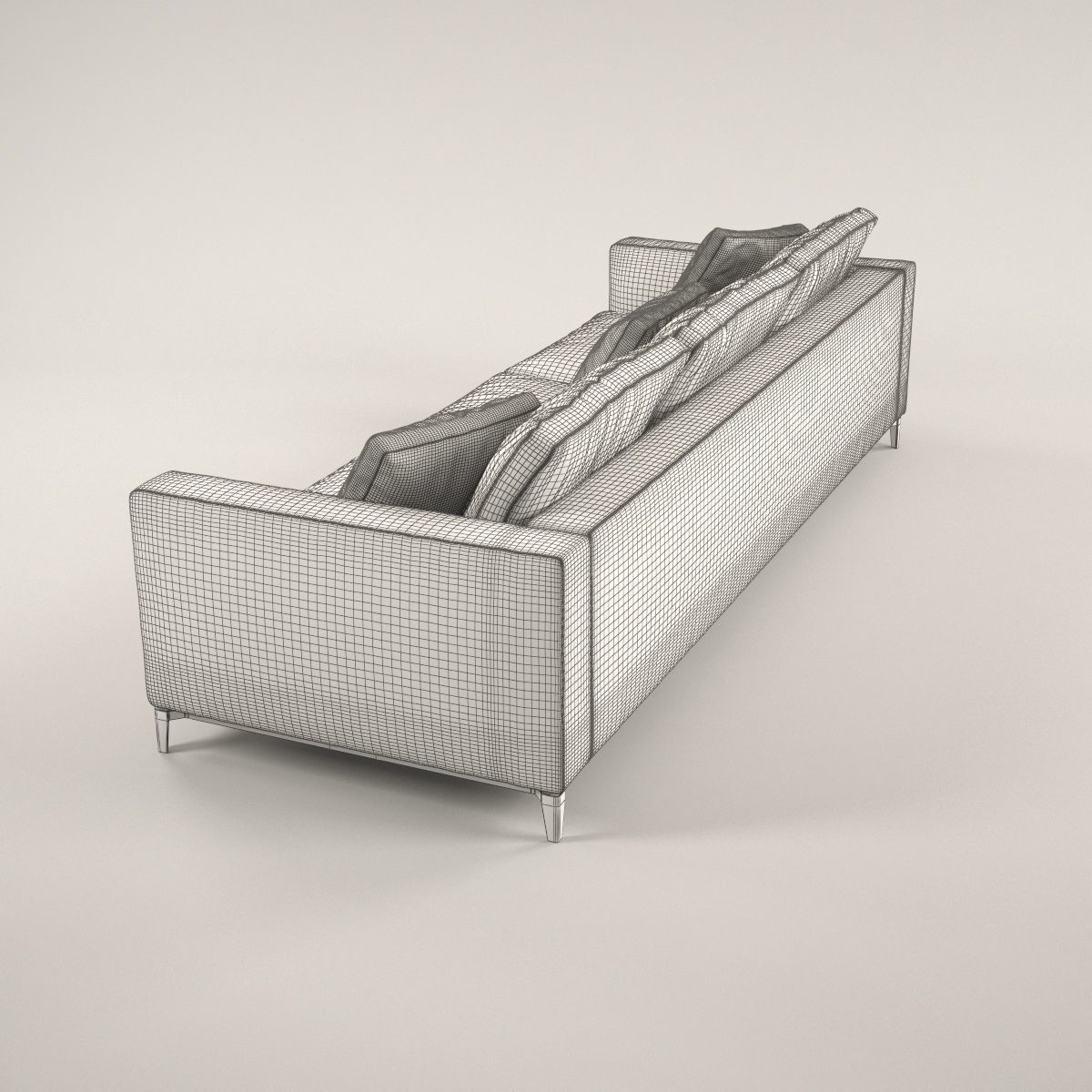 Silver sofa 3D model_8