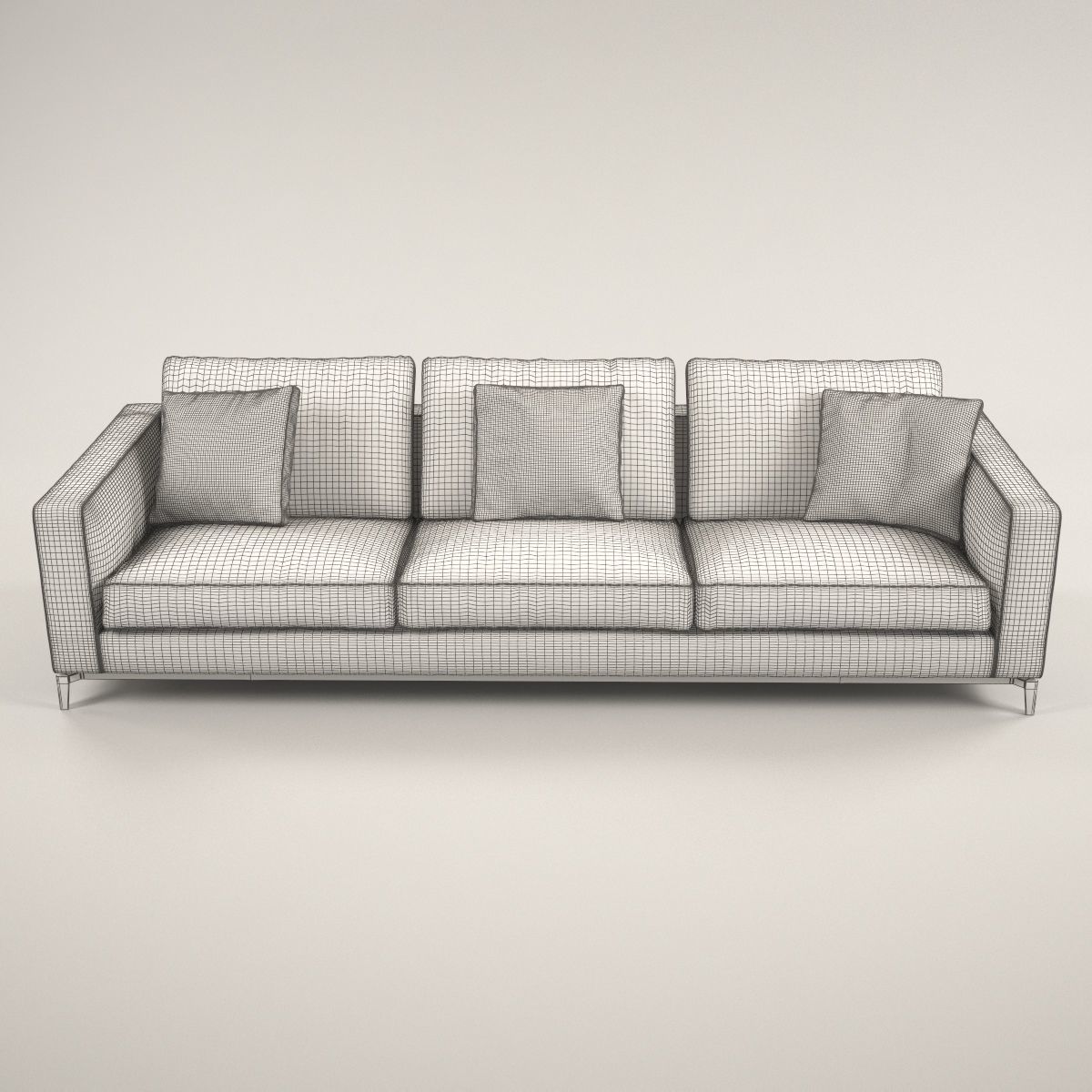 Silver sofa 3D model_6
