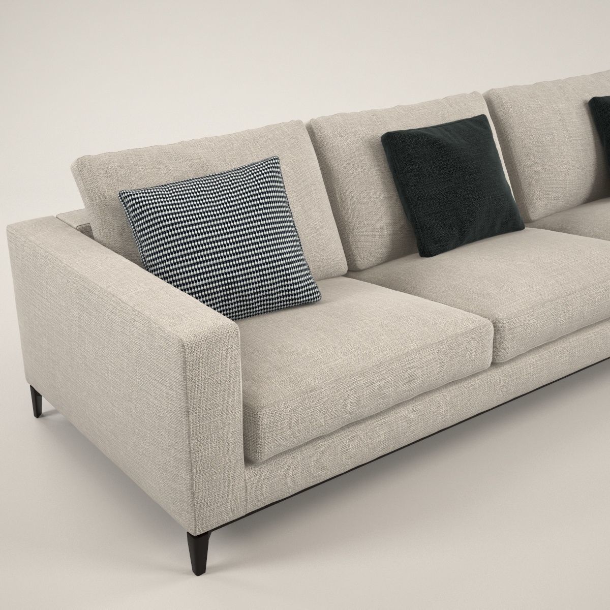 Silver sofa 3D model_4