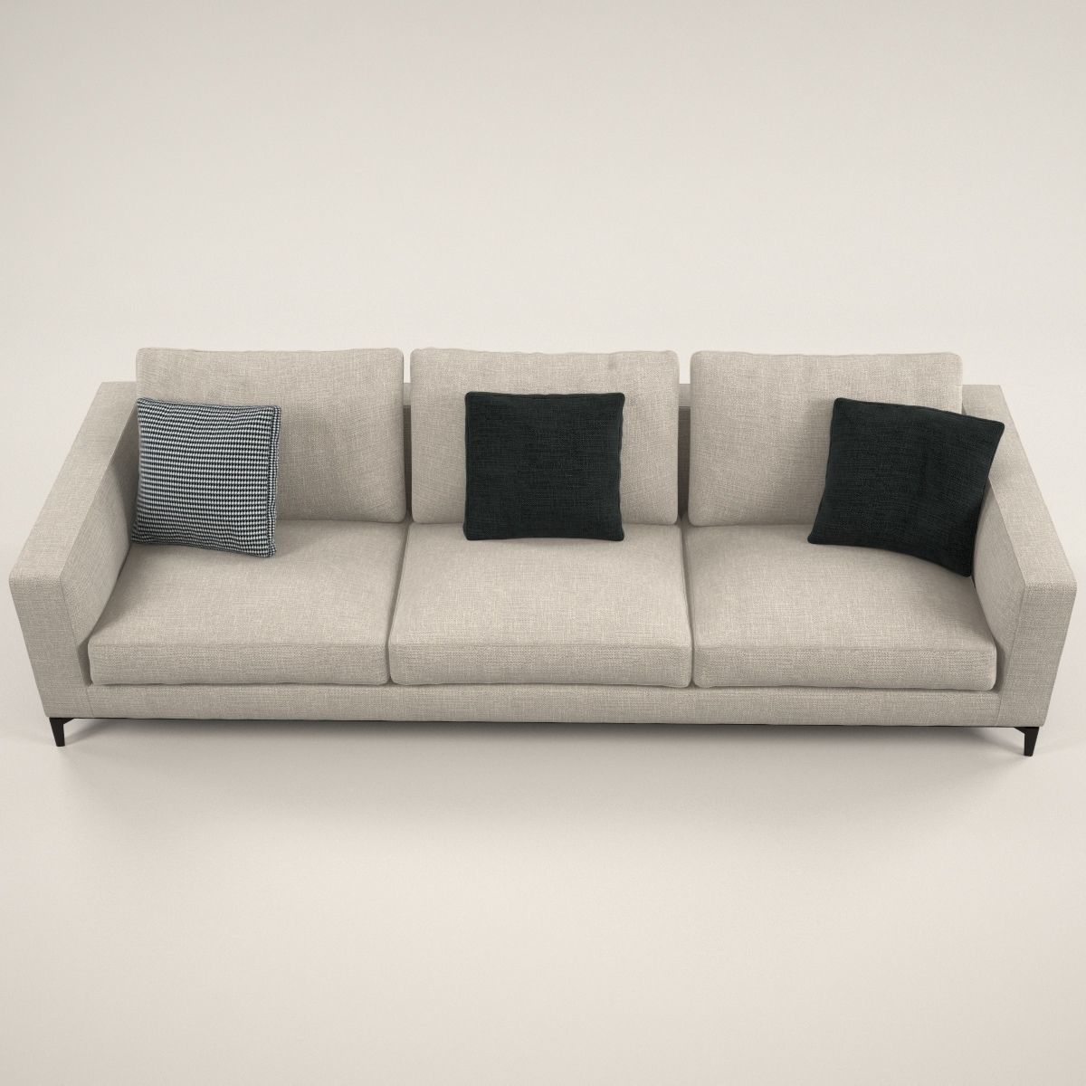 Silver sofa 3D model_5