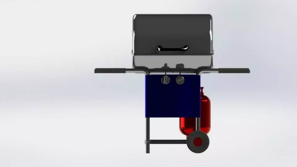 gasgrill bbq grill 3D model_0