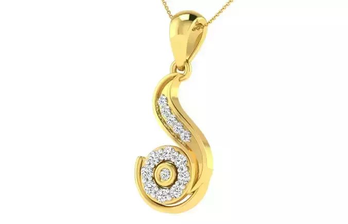 Women light weight pendant 3dm stl render detail 