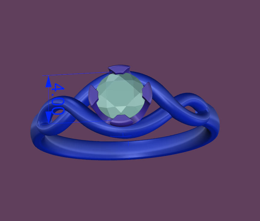 celtic soliter ring 3D print model_1