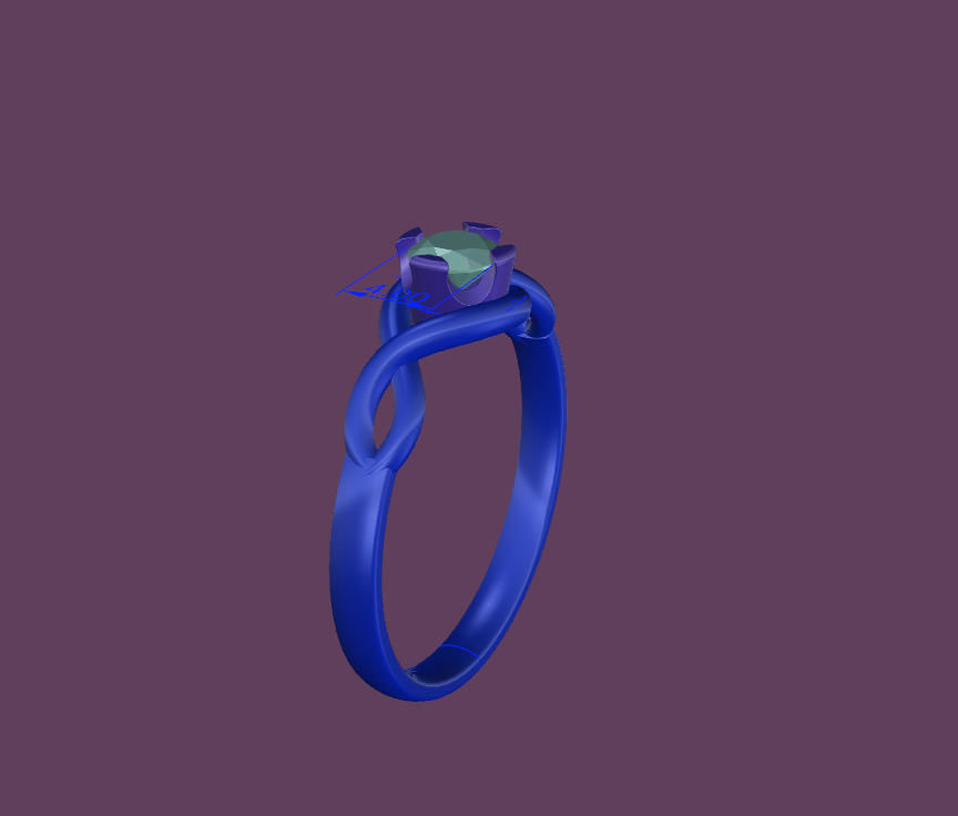 celtic soliter ring 3D print model_2