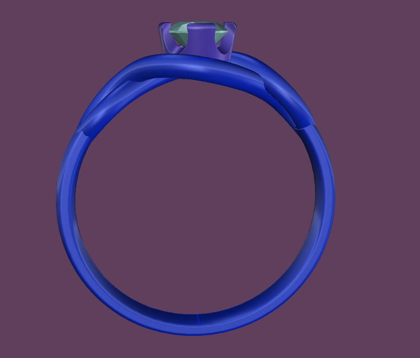 celtic soliter ring 3D print model_3