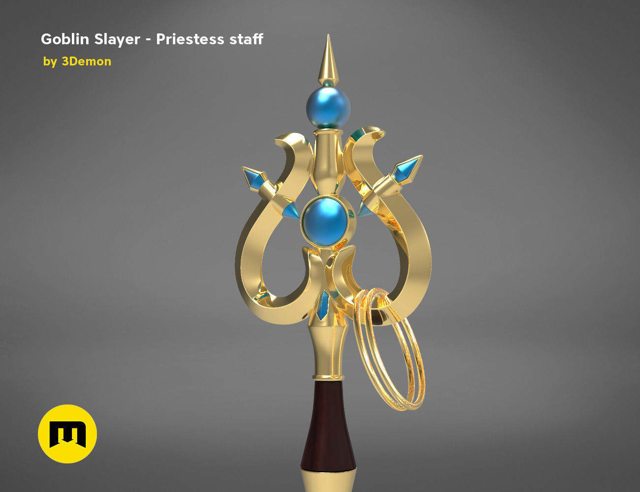 Priestess Staff Goblin Slayer anime 3D print model_4