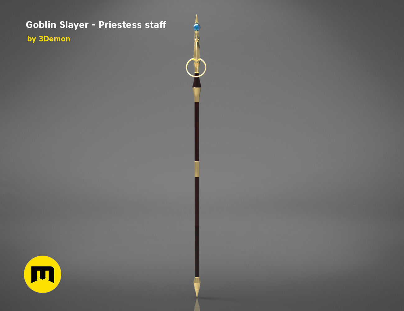 Priestess Staff Goblin Slayer anime 3D print model_6