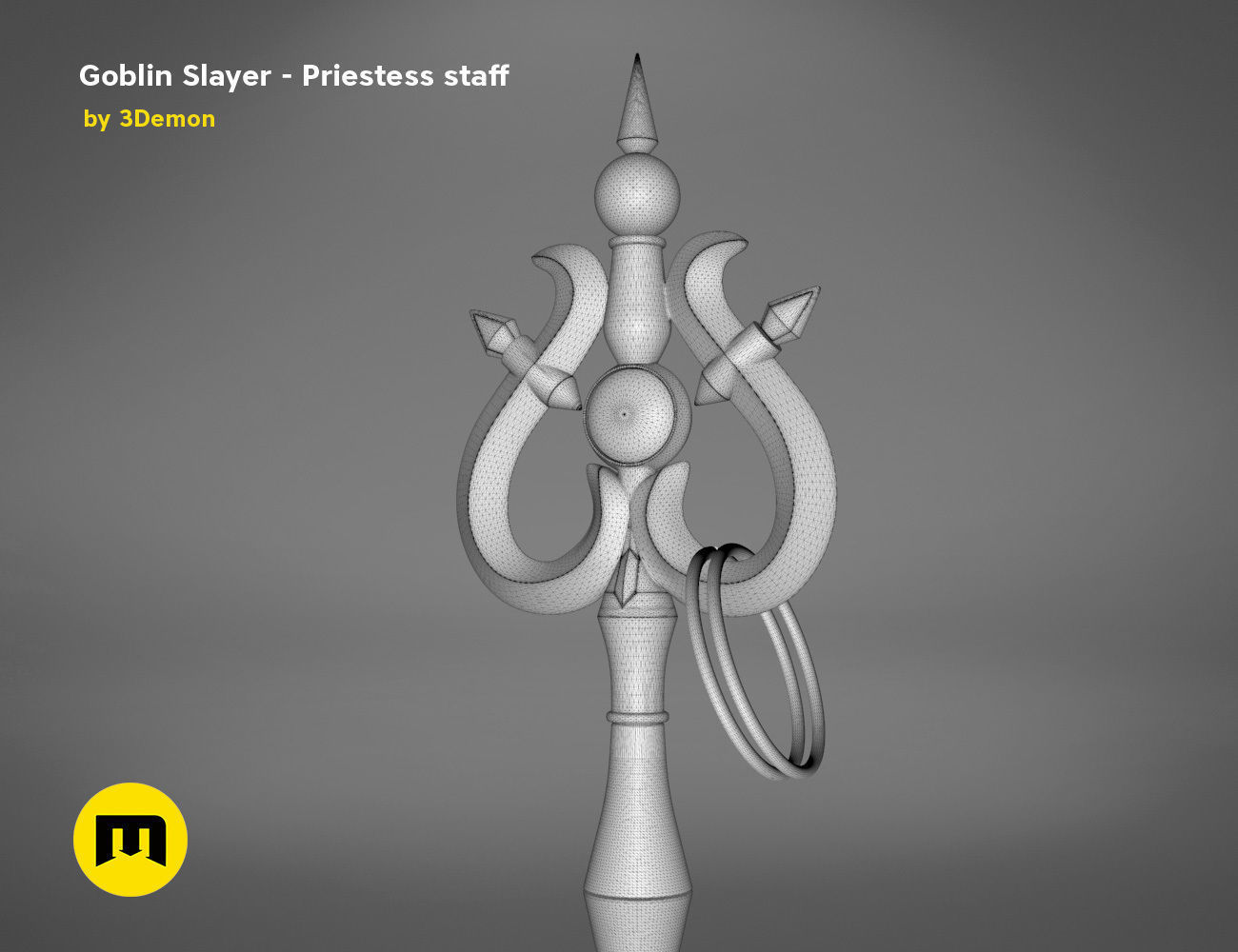Priestess Staff Goblin Slayer anime 3D print model_10