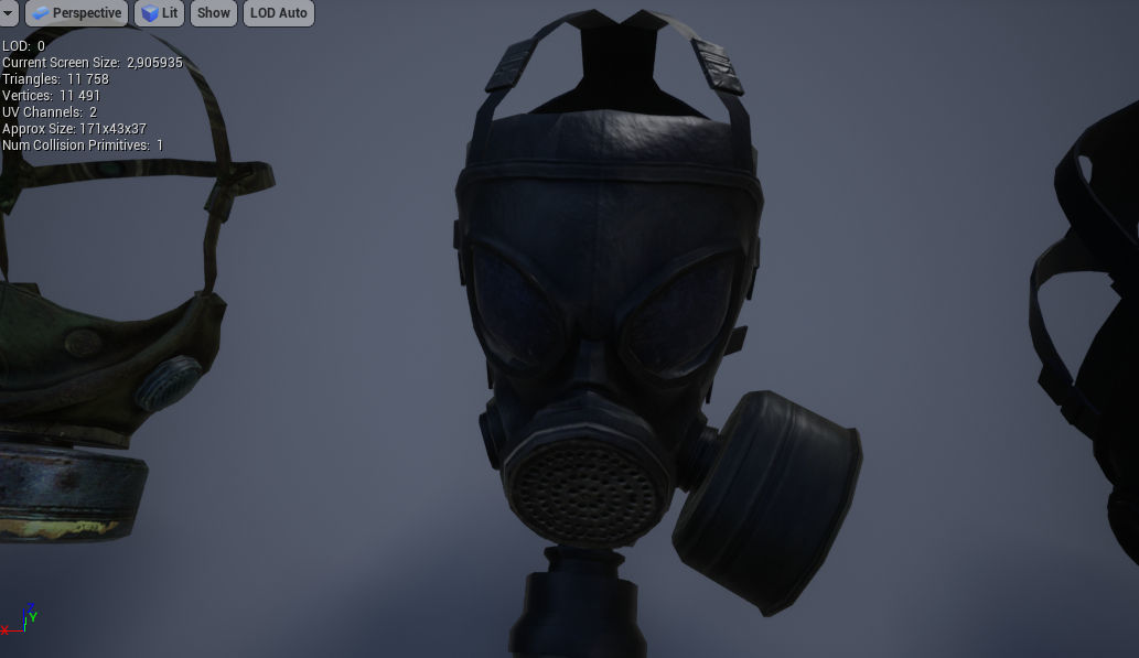 Low-Poly Gasmasks gas masks Low-poly 3D model_2