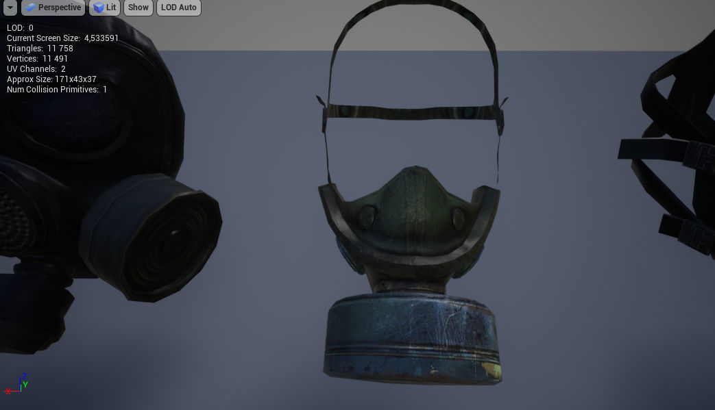 Low-Poly Gasmasks gas masks Low-poly 3D model_3