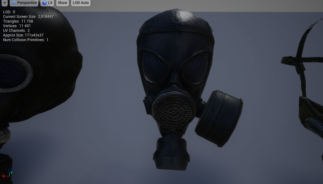 Low-Poly Gasmasks gas masks Low-poly 3D model_4
