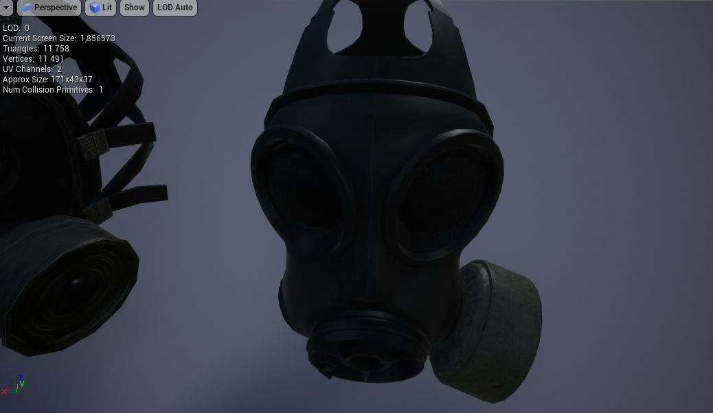 Low-Poly Gasmasks gas masks Low-poly 3D model_1