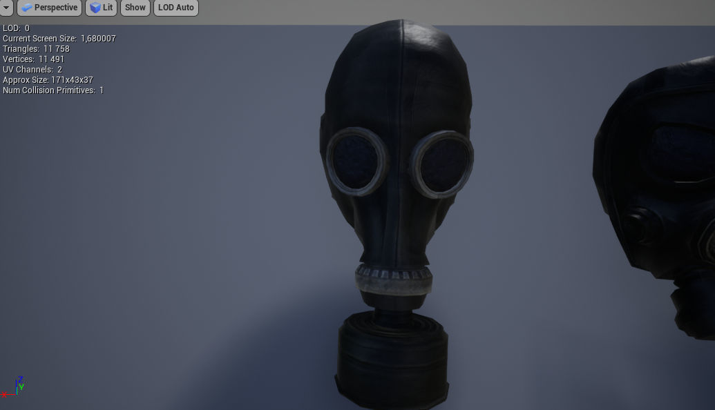 Low-Poly Gasmasks gas masks Low-poly 3D model_5