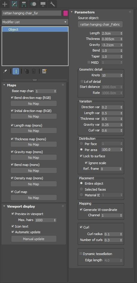 Rattan Hanging Chair 3D model_5