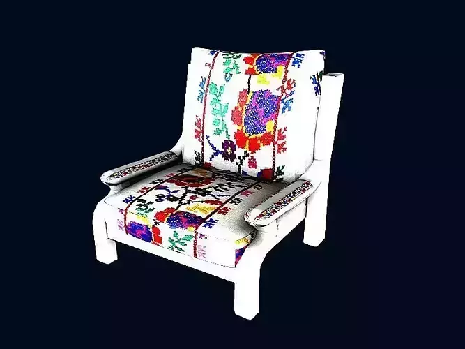 Chair 2 floral pattern