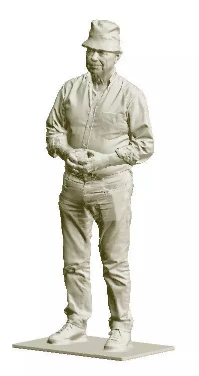 Old man standing 3D print model