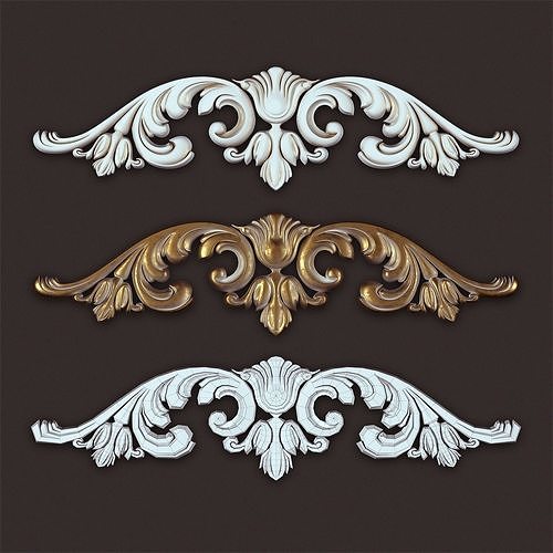 Stucco molding 02 3D model