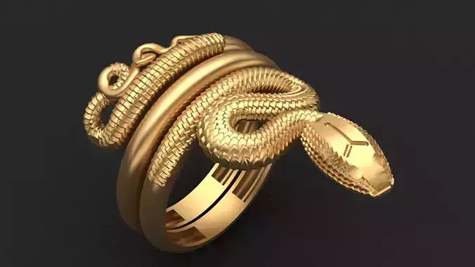 Snake Animal Gold Ring 2