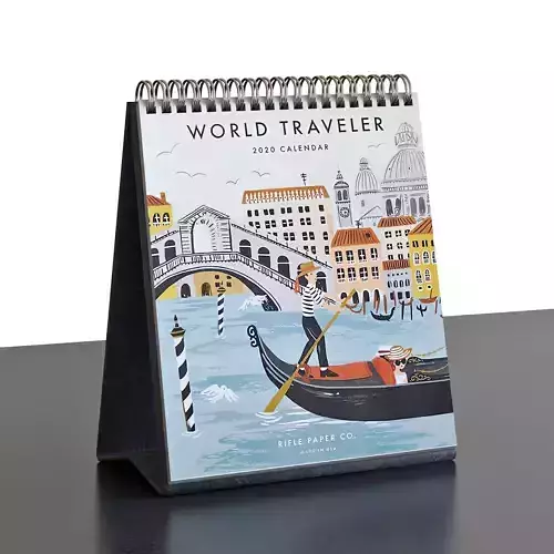 Rifle Paper Co World Traveler 2020 Desk Calendar 