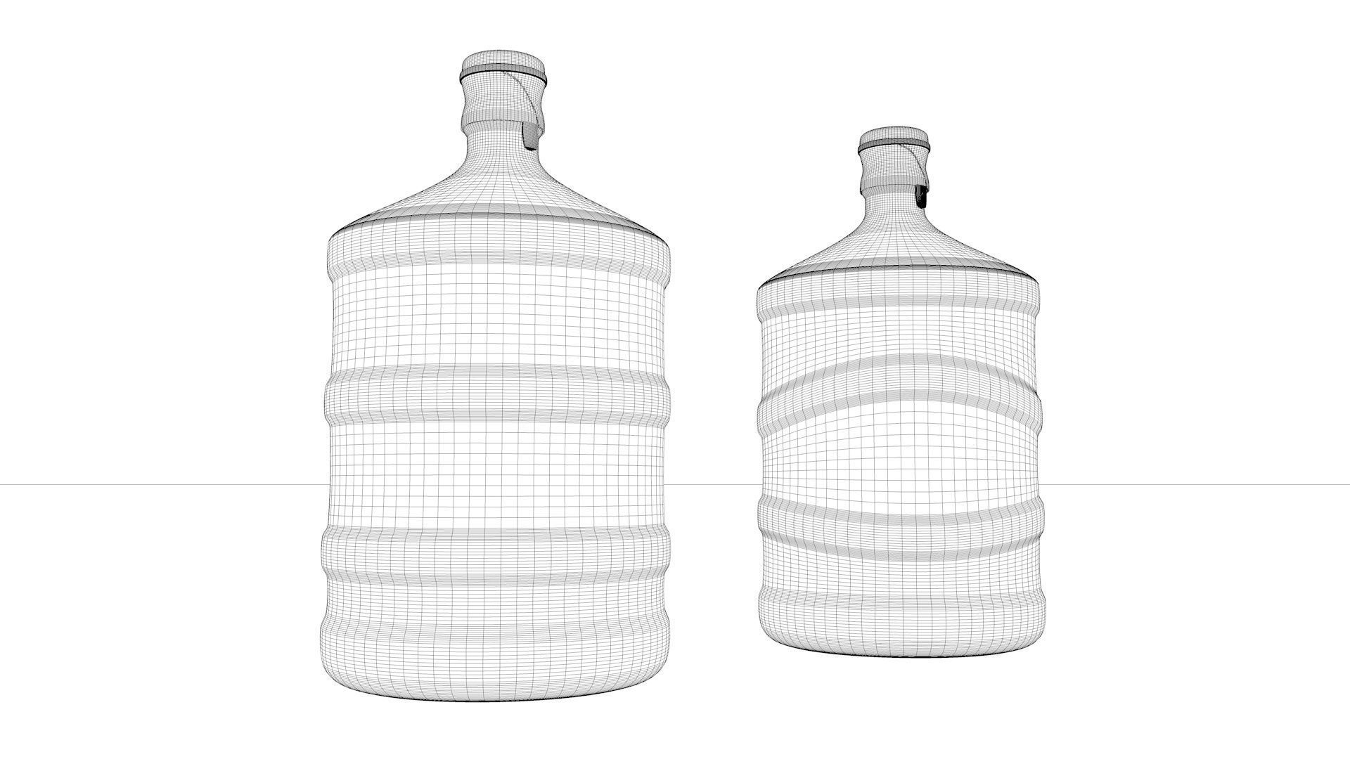 Dispenser Water Bottle two models 3D model CGTrader