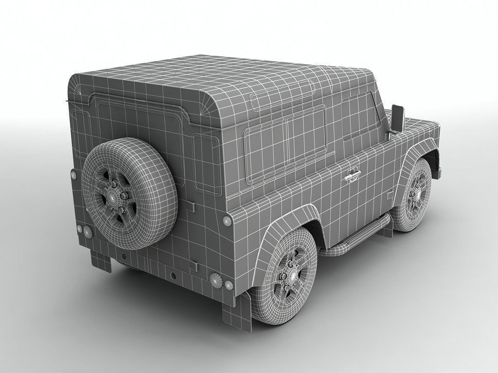  2007 Landrover Defender SUV 3D model_4