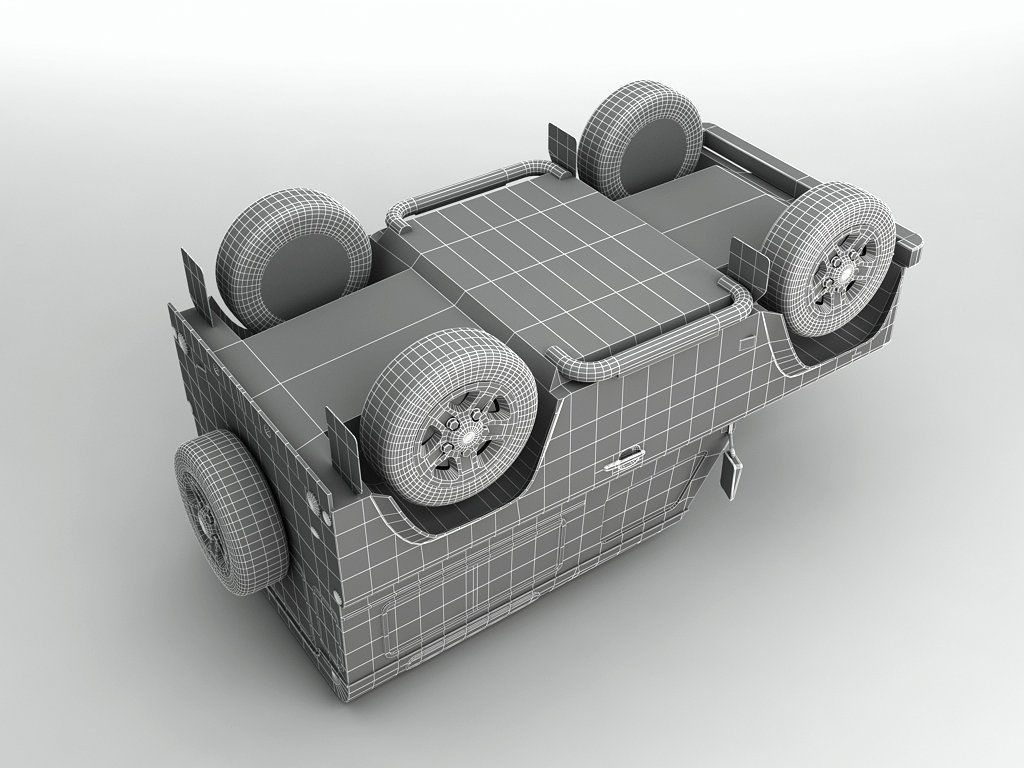  2007 Landrover Defender SUV 3D model_5