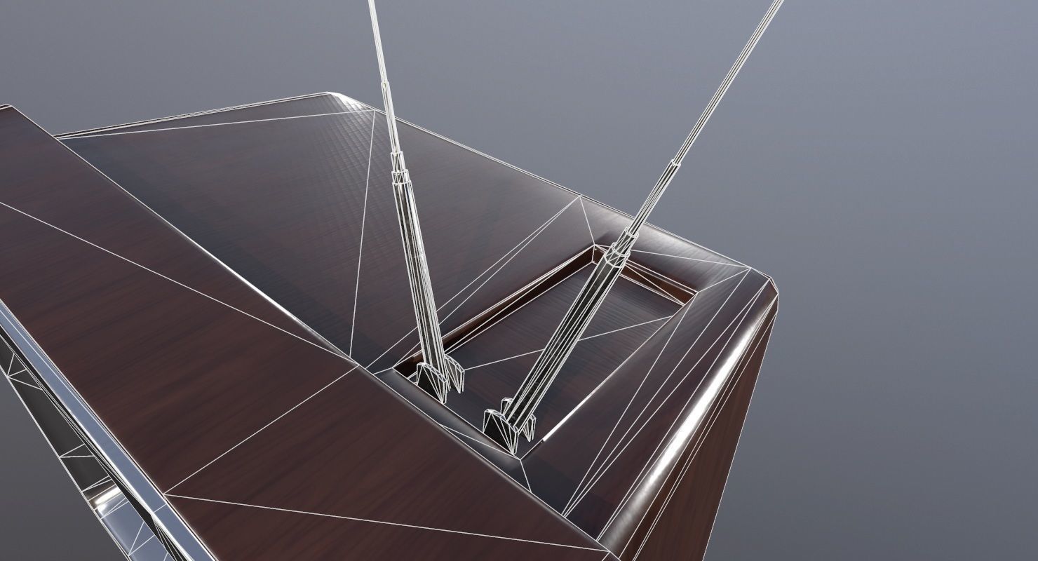 Vintage Television Game Ready Low-poly 3D model_22