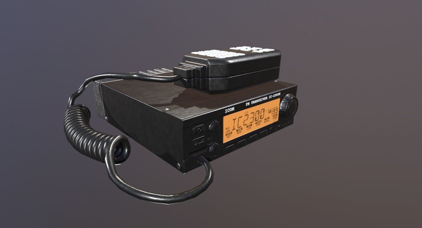 Transceiver Game Ready box with wire Low-poly 3D model_8