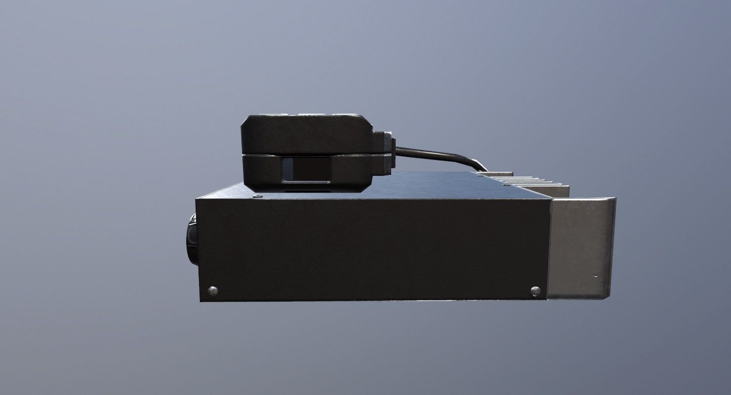 Transceiver Game Ready box with wire Low-poly 3D model_3