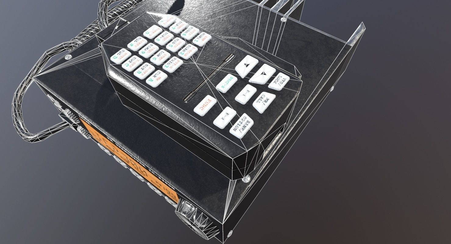 Transceiver Game Ready box with wire Low-poly 3D model_27