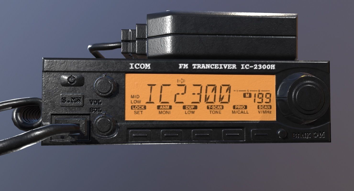 Transceiver Game Ready box with wire Low-poly 3D model_15