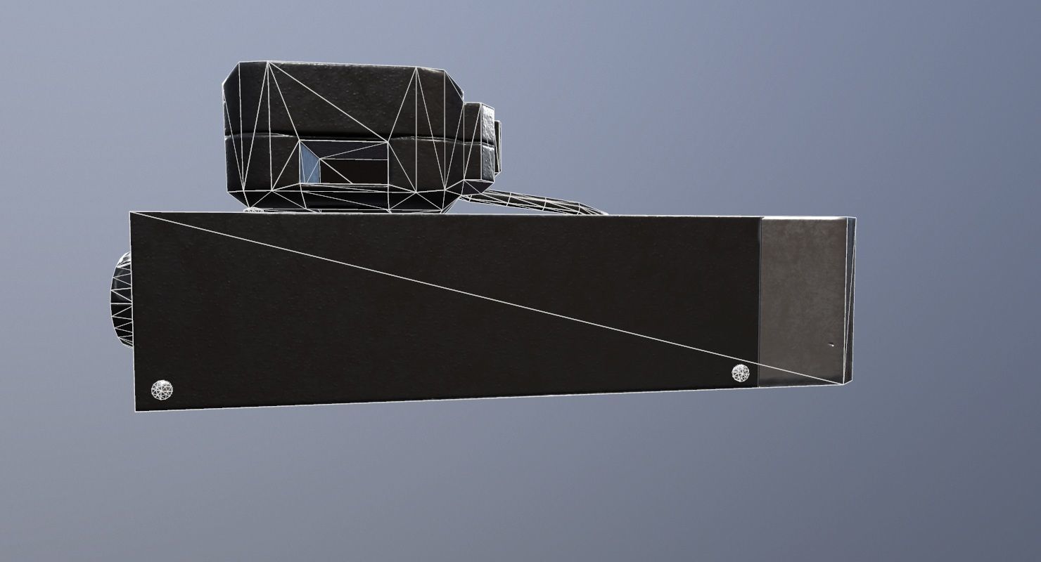 Transceiver Game Ready box with wire Low-poly 3D model_22