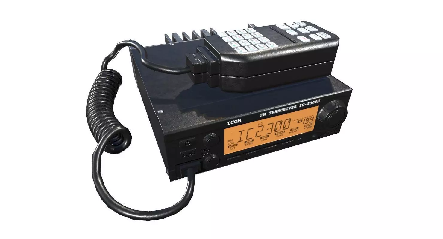 Transceiver Game Ready box with wire Low-poly 3D model_0